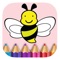 Free Cute Bee Coloring Book Game Educational