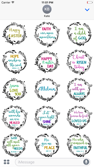 Happy Easter Christian Messages Stickers(圖2)-速報App