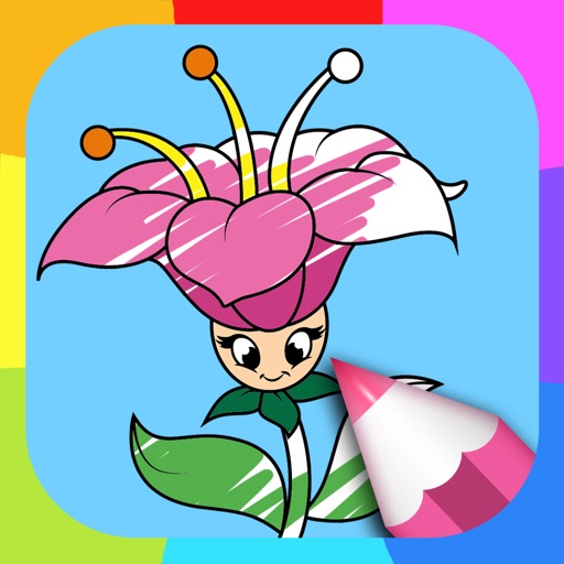 Flower Coloring Pages: Coloring Games for Girls Icon