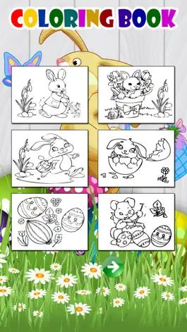 Game screenshot Easter Eggs bunny paint game for kids hack