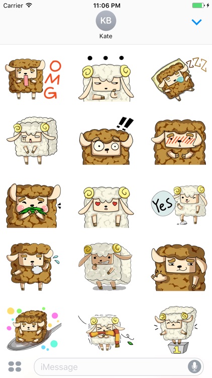 The Little Cuter Sugar Sheep Brothers Stickers