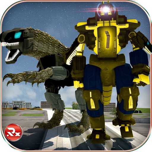 Dino Robot Transformation Icon