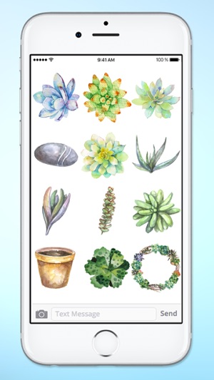 Watercolor Cactus and Succulents Sticker Pack(圖5)-速報App