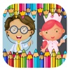 Draw Doctor And Nurse Coloring Page Game Free