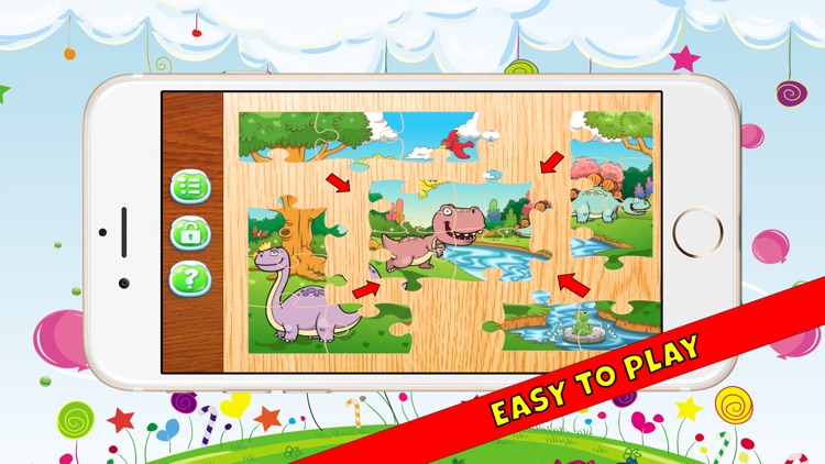 Dino Puzzles Jigsaw Jurassic Pre-K 4 Year Old Game