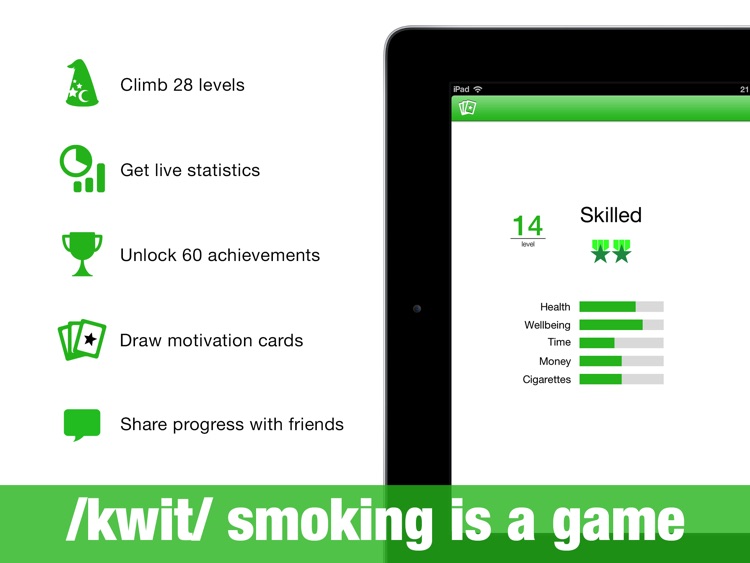 KwitHD - quit smoking is a game