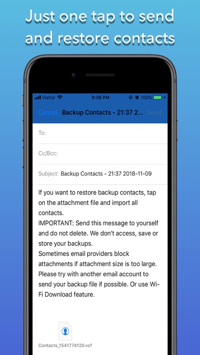 Backup Contacts Cleaner Pro screenshot 4