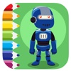 Page Robot And Friends Coloring Game Free