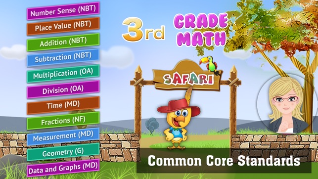 Grade 3 Math Fractions, Measurement, CCSS Learning(圖1)-速報App