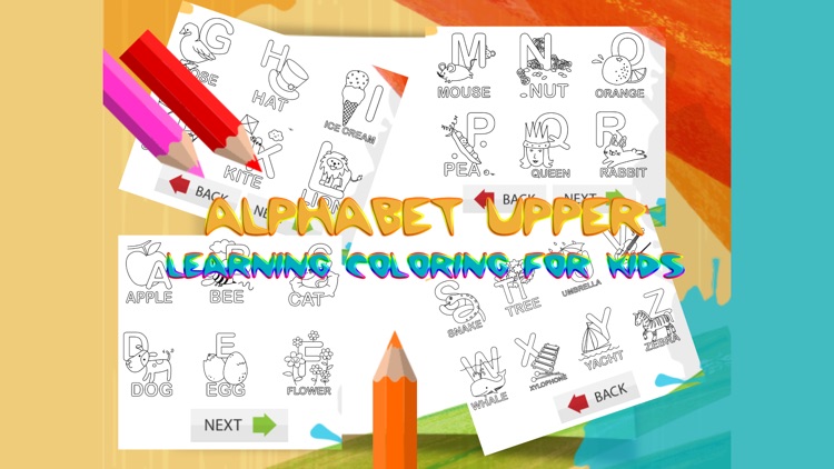 abc alphabet upper case coloring pages