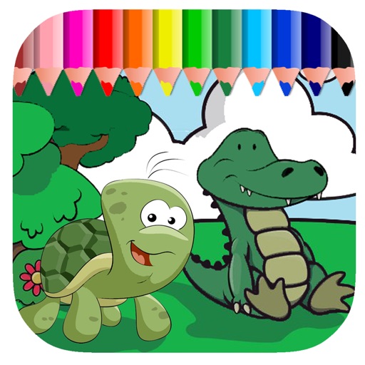 Crocodile And Turtle Coloring Book Games Free iOS App