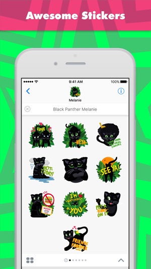 Black Panther Melanie stickers for iMessage(圖1)-速報App