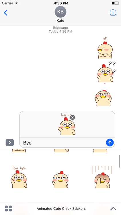 Animated Cute Chick Stickers For iMessage