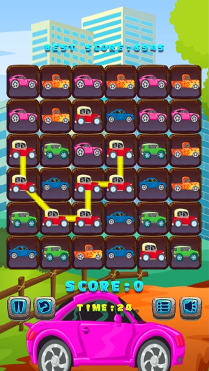 Car Match 3 Puzzle - Car Drag Drop Line Game