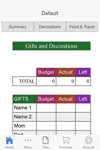 Holiday Budget screenshot 3