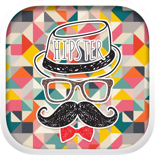Hipster Stickers Style & Emoji Keyboard Themes Icon