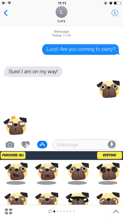 Pug Stickers - Cute Pug Emojis Pack