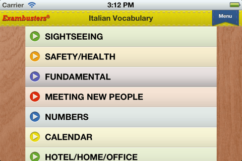 NY Regents Italian Prep Flashcards Exambusters screenshot 2