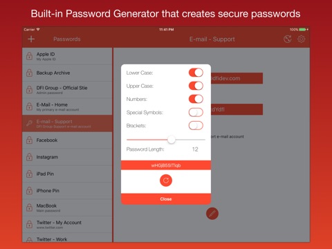 iPassworder for iPad screenshot 3