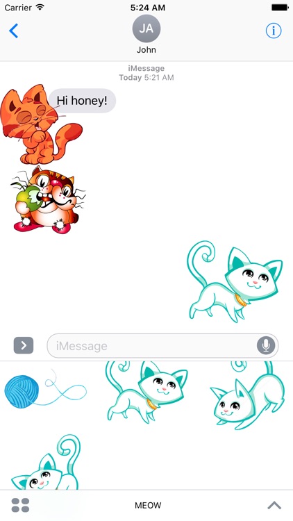 MEOW - funny cat stickers