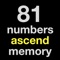 This App "81 numbers ascend memory" is a game to look for numbers from 1 to 81 in ascending order