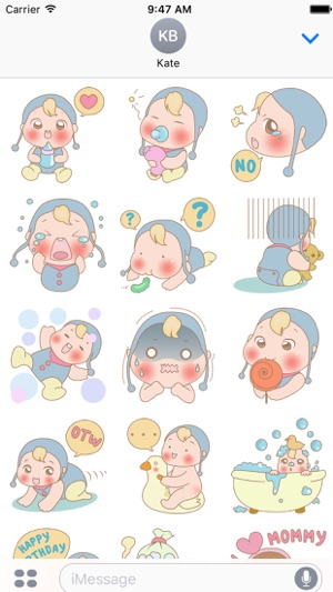 Michi, the cute baby for iMessage Sticker(圖3)-速報App