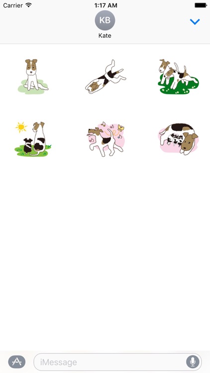 Cute Wire Fox Terrier Dog Stickers Pack