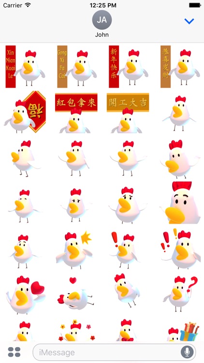 CNY Rooster Stickers