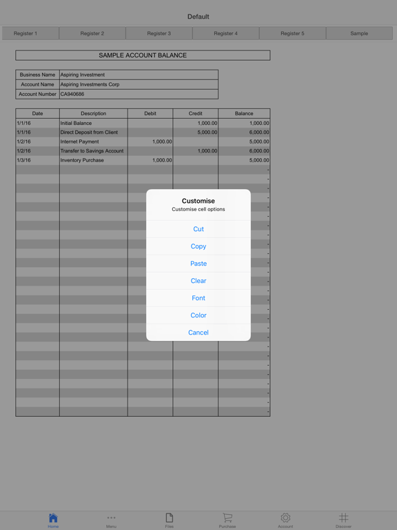 Accounts Log Screenshots