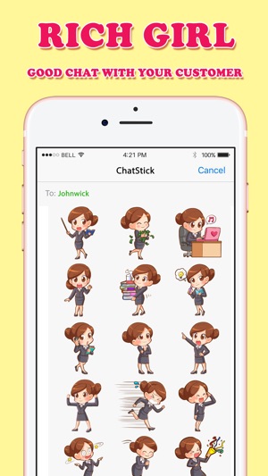 Richgirl สติกเกอร์ และ คีย์บอร์ด โดย ChatStick(圖1)-速報App