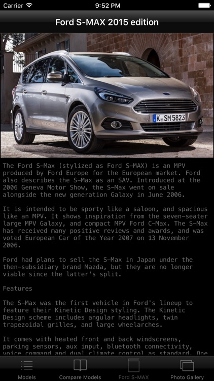 Specs for Ford S-MAX 2015 edition screenshot-3