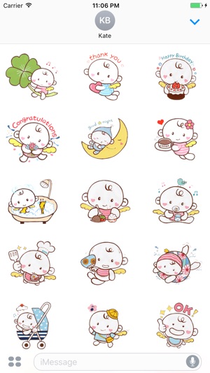 Zuri The Pretty Baby Angel Stickers