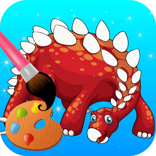 Dinosaur coloring book good pages learning kids iOS App