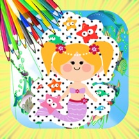 인어의 세계 : 아이들을위한 색칠하기 책 - 서재 선행학습 스터디 야놀자 여학생 즐겁게