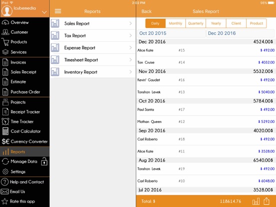 Invoice Manager Screenshots