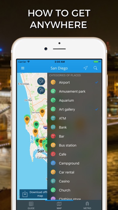San Diego Travel Guide with Offline Street Map screenshot 3