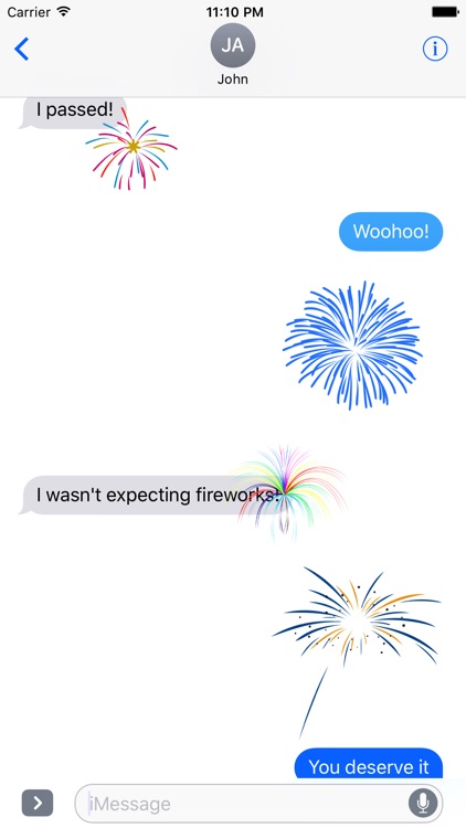 Animated Fireworks Celebration Stickers