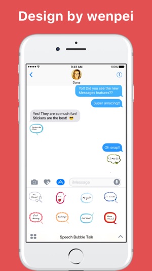 Speech Bubble Talk stickers by wenpei(圖1)-速報App