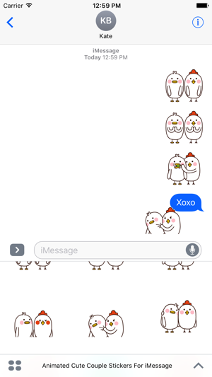 Animated Cute Couple Stickers For iMessage(圖5)-速報App