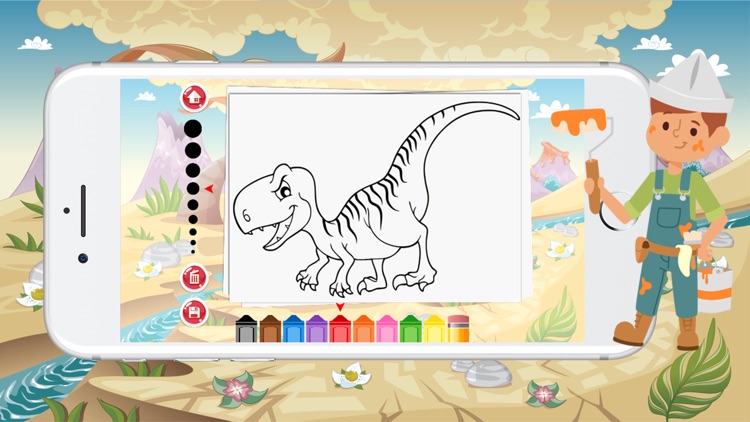 Dinosaur Coloring Book For Kids Education Games