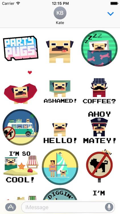 Party Pugs Sticker Pack