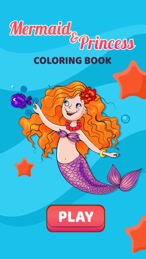 The little princess and mermaid cartoons coloring(圖1)-速報App