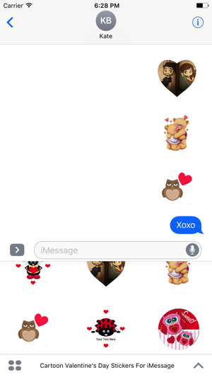 Cartoon Valentines Day Stickers For iMessage(圖4)-速報App