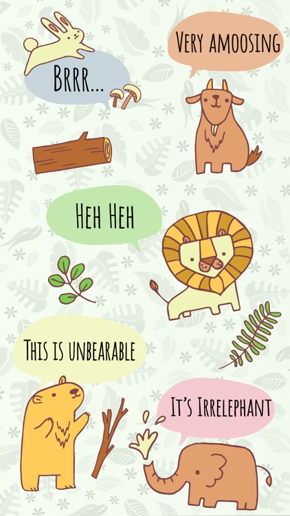 Zoo Friends - Fun Animal Puns with Speech Bubbles