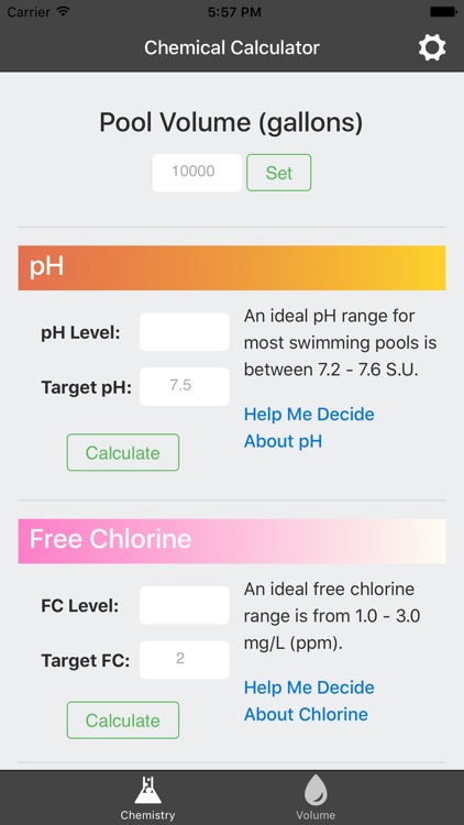 Pool Water Calculator