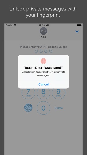 Stashword - Private Fingerprint Messenger(圖2)-速報App