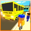 Cube School Bus Drive Simulator