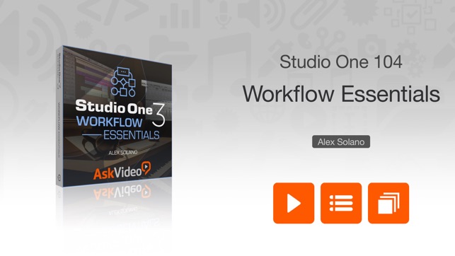 Workflow Course for Studio One