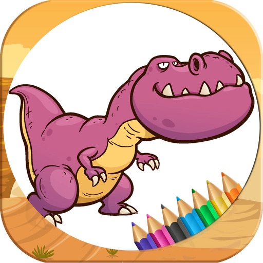 Coloring Pages Game Dinosaur for Girls & Boys