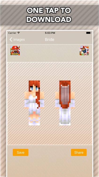 Wedding, Bride and Groom Skins For Minecraft PE
